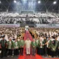 Menteri Pertahanan RI Prabowo Subianto memberikan pembekalan kepada mahasiswa baru Universitas Pembangunan Nasional (UPN) Veteran. (Dok. Tim Media Prabowo)