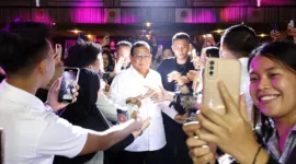 Ketua Umum Partai Gerindra Prabowo Subianto di acara 'Mata Najwa On Stage: 3 Bacapres Bicara Gagasan' di Graha Sabha Pramana UGM. (Facbook.com/@Prabowo Subianto )