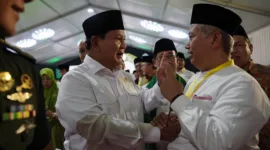 Menteri Pertahanan Prabowo Subianto menghadiri Pembukaan Musyawarah Nasional Alim Ulama dan Konferensi Besar Nahdlatul Ulama Tahun 2023. (Dok. Tim Media Prabowo Subianto)