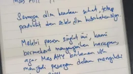 Surat yang ditulis capres Anies Baswedan. (Twitter.com/@Andiarief__)