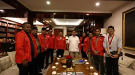 Ketua Umum Gerakan Mahasiswa Nasional Indonesia (GMNI) Imanuel Cahyadi mengapresiasi calon presiden dari Partai Gerindra, Prabowo Subianto. (Dok. Tim Media Prabowo Subianto)
