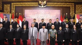 Menteri Pertahanan Prabowo Subianto menghadiri acara 