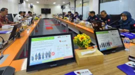 Foto: Ketua BNSP, Syamsi Hari, menyambut Kunjungan Kerja LSP KPK dalam upaya meningkatkan standar kompetensi antikorupsi. (18/1/24).(Doc.BNSP)