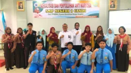 Yayasan Rehabilitasi Korban Narkoba (YR KOBRA) Sosialisasi Bahaya Narkoba di SMPN 1 Candi Sidoarjo, (16/02/24). (Doc.Ist)