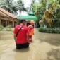 Luapan air yang merendam pemukiman warga, sedikitnya wilayah 3 RT, di Desa Bantarsari, kecamatan Bantarsari, Kabupaten Cilacap mulai surut, Sabtu (2/3/2024). (Dok. BPBD Kabupaten Cilacap)