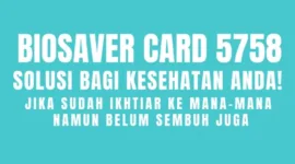 Pemesanan BioSaver Card 5758 di wilayah aglomerasi Jakarta dan sekitarnya, dapat menhhubungi pesan WhatsApp: 0811 115 7788 (Banny).