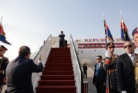 Presiden Mesir Abdel Fattah El Sisi secara langsung mengantar keberangkatan Presiden RI Prabowo Subianto ke bandara menuju Doha, Qatar. (Dok. Tim Media Prabowo)