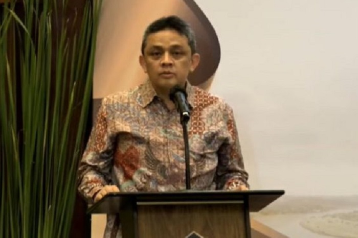 Direktur Jenderal Anggaran Luky Alfirman memaparkan pembukaan blokir anggaran Rp168,5 triliun. (Dok. bpkk.bandaacehkota.go.id)